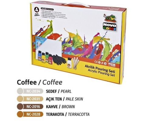 68644 Set p/u creatie "Coffee" panza 25x35сm, 5 vopsele acrilice NC-2523 (12)