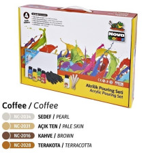 68644 Set p/u creatie "Coffee" panza 25x35сm, 5 vopsele acrilice NC-2523 (12)