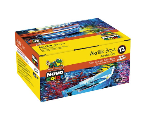 Set vopsea acrilică 12 culori, 30 ml NC-179 (24) Set vopsea acrilică 12 culori, 30 ml NC-179 (24)