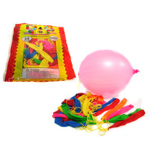 65192 Set baloane din latex cu elastic neon, in asortiment 2,5gr. 50buc. (200)