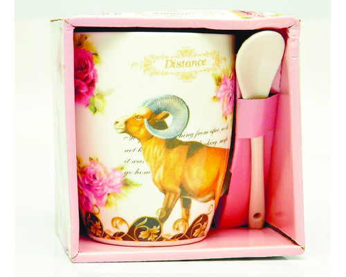 Cana cu lingurita "Berbec" in cutie FM-34