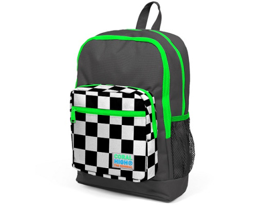 Rucsac 2separat. 45x30x22cm, "Checker Pattern"negru, Yaygan 23715 Rucsac 2separat. 45x30x22cm, "Checker Pattern"negru, Yaygan 23715