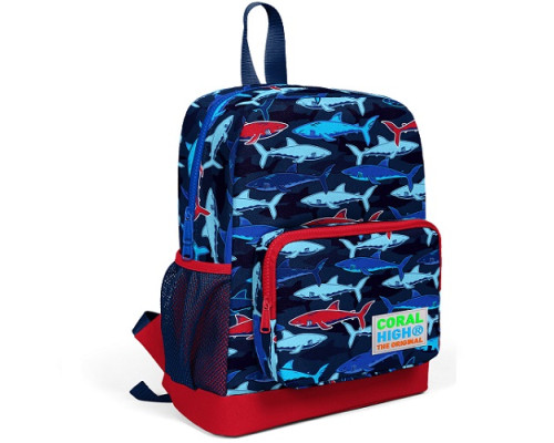 Rucsac 1separat. 38x27x14cm, "Shark" albastru, Yaygan 23618