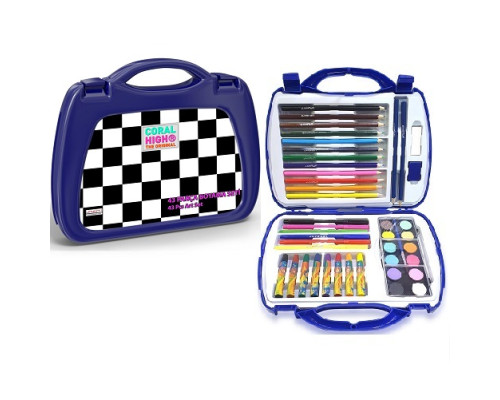 Set p/u desen 43articole, "Checker Pattern" geanta plastic, Yaygan 15113