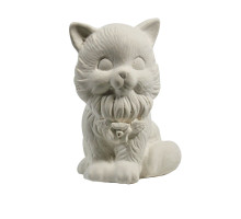 Figura din gips "Motanas cu floare"