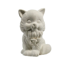 Figura din gips "Motanas cu floare"