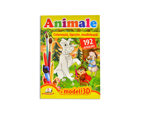 Coloreaza, lipeste, modeleaza. Animale. 192 autocolante A4 N*9146 Coloreaza, lipeste, modeleaza. Animale. 192 autocolante A4 N*9146