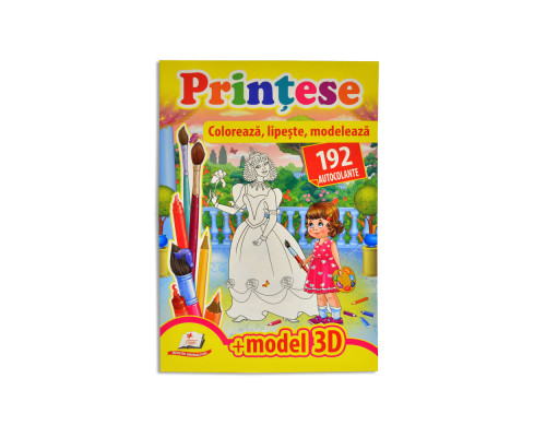 Coloreaza, lipeste, modeleaza. Printese. 192 autocolante A4 N*9115