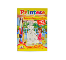 Coloreaza, lipeste, modeleaza. Printese. 192 autocolante A4 N*9115