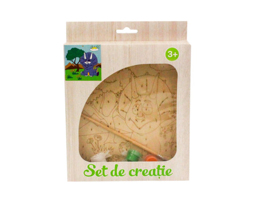 Расскраска по номерам из дерева 170*190 мм "Синий динозавр" N-0008 Расскраска по номерам из дерева 170*190 мм "Синий динозавр" N-0008