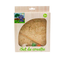 Расскраска по номерам из дерева 170*190 мм "Синий динозавр" N-0008