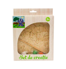 Расскраска по номерам из дерева 170*190 мм "Синий динозавр" N-0008