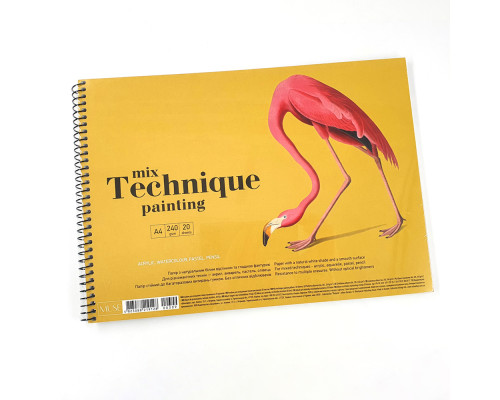 Альбом для акварели А4, 20 л, 240гр. картон, спираль сбоку "MUSE" PB-SC-020-309 (1/36)