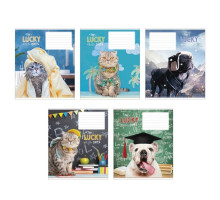 Caiet 12 file linie mare Школярик "Luchy" (animals) 012-2734L (30/300)