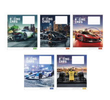1018719 Caiet 12 file linie mare Школярик "Racing cars" 012-2716L
