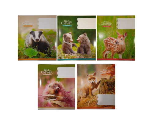 1055015 Тетрадь 12 листов линия Star "Wild clever" (животные) 012-2540L