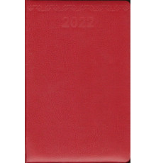 Ежедневник датированный 2022, тиснение2, красный, скр.углы, 27031 (8)