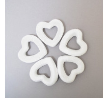 Set figurine din plastic spumos "Inima conturata", 5buc., 3.5cm, Santi 742628