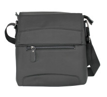 Geanta din piele artificiala, neagra/cafenie, pentru barbati, JP6613, 26*24*5cm (50)