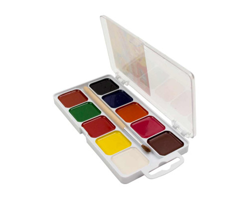 Акварель 10 цв. без кисти, в пластике, "Увлечение" Gamma 200104 (15)