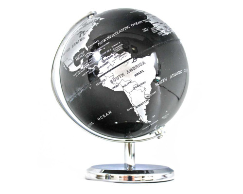 Glob negru cu suport din metal 14 cm 9189 (24) Glob negru cu suport din metal 14 cm 9189 (24)
