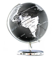Глобус черный с метал. подставкой 14см 9189 (24)