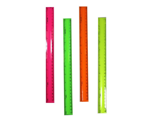 55451 Rigla plastic, colorata (neon) 30cm (48)