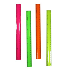 Rigla plastic, colorata (neon) 30cm (48)