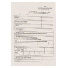 Fisa personala de evidenta veniturilor, A4, carton