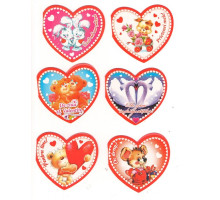 Felicitare dubla mica "De Sfantul Valentin..."