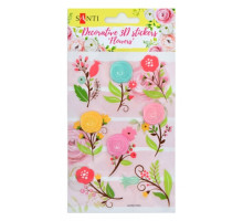 Set de autocolante decorative 3D "Flori 3", 100*150 мм 741300