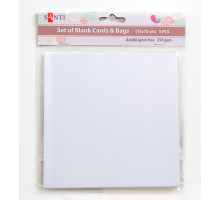 Set de semifabricate albe pentru felicitari, 15cm*15cm, 250g/m2, 5buc. 952250