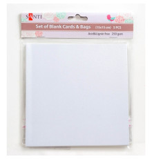 Set de semifabricate albe pentru felicitari, 15cm*15cm, 250g/m2, 5buc. 952250