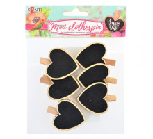 Set cleste din lemn "Inimioare", 4,5cm, 6 buc/cut 740727