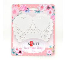 Set servetele inimioara, culoare alba, 10cm, 12 buc 741686