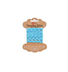 Panglica decorativa "Val albastru cu ata de argint", 2m. 741382