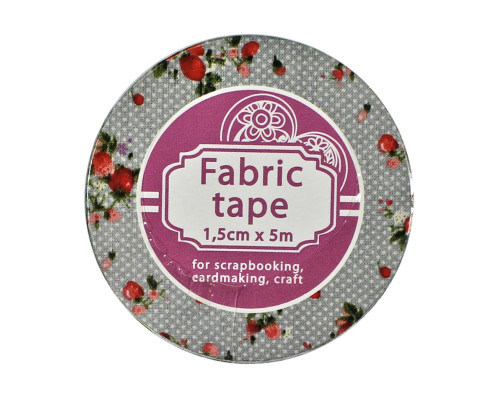Лента текстильная самоклеющаяся "Ягодные мечты", 1.5см*5м	740153