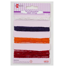 Set sireturi decorative din hartie, rosu-oranj, 4 cul., 8m, 952037