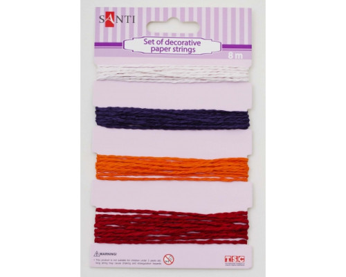 Set sireturi decorative din hartie, rosu-oranj, 4 cul., 8m, 952037 Set sireturi decorative din hartie, rosu-oranj, 4 cul., 8m, 952037