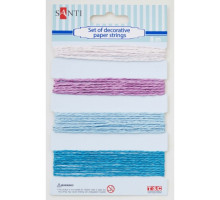 05055 Set sireturi decorative din hartie, roz-albastru, 4 cul., 8m, 952039