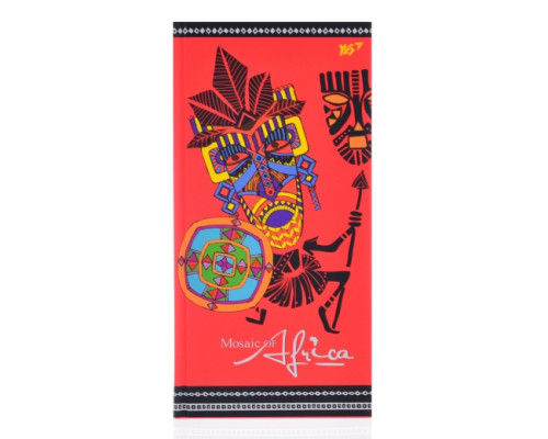 Carnet 100*200/96 f. matem., neon-soft touch lac "African style" YES 151357