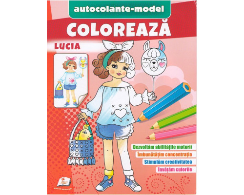 Coloreaza+autocolante "Lucia" N*6265