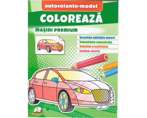 Coloreaza+autocolante "Masini premium" N*9591