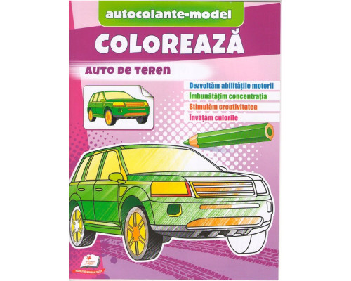 Coloreaza+autocolante "Auto de teren" N*6111