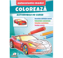 Coloreaza+autocolante "Automobile de cursa" N*6050