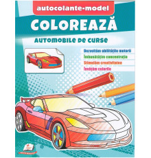 Coloreaza+autocolante "Automobile de cursa" N*6050