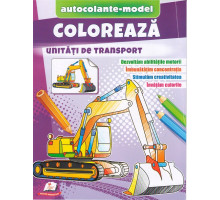 Coloreaza+autocolante "Unitati de transport" N*6142