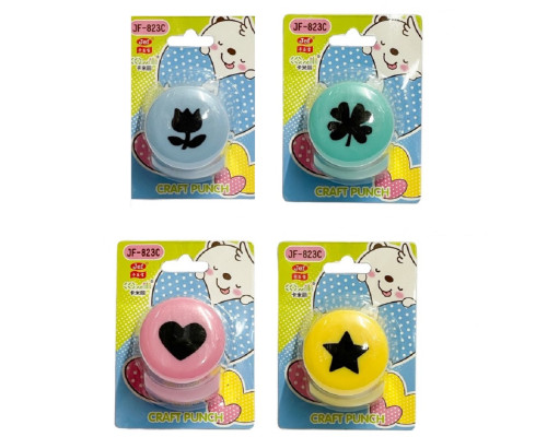 Фигурный дырокол, 2.5 см ассорти JF 823C (16/320)