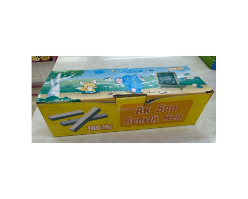 Мел белый квадратный, 100шт (20)