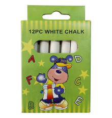 Мел белый круглый, 12шт (12/360)